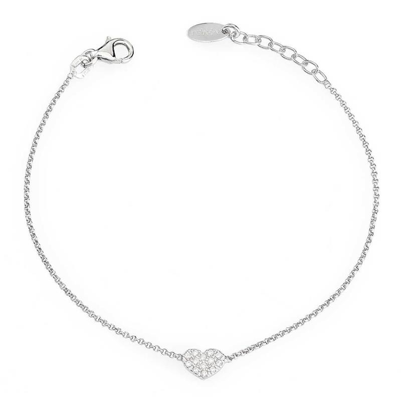 Brhr AMEN Bracciale Donna Amen In Argento 925 Rosato Con Cuore Zirconato 