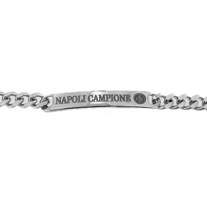 Bracciale Unisex Acciaio BR19 con incisione Napoli