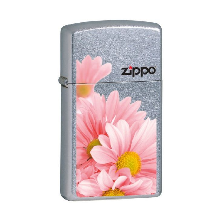 Accendino A Benzina Zippo Slim Flowers 14m013