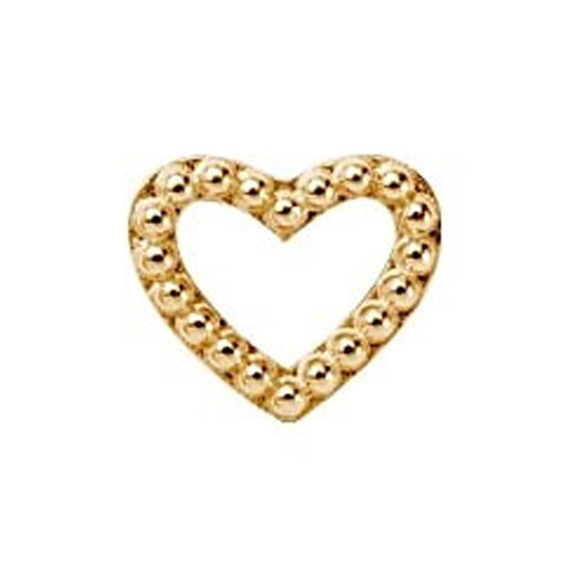 Charm Bracciale Christina In Argento Sterling 925 Cuore Pallinato Oro - 630-G04