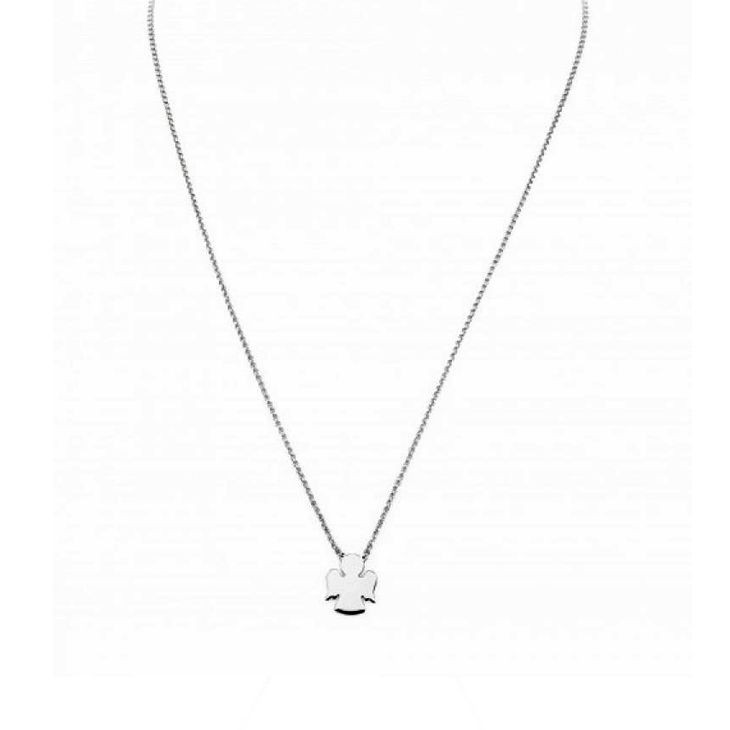 Collana Amen Angeli Clab3 Con Angelo Colore Argento E Chiusura Moschettone