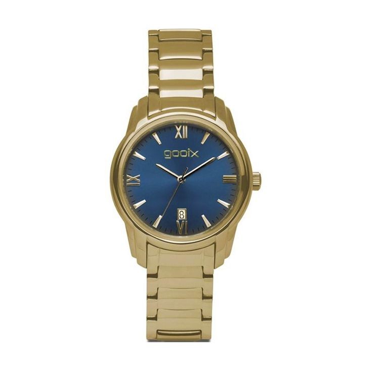 Orologio Solo Tempo Donna Gooix Dua-05874 Cassa E Cinturino Acciaio Pvd Oro Datario