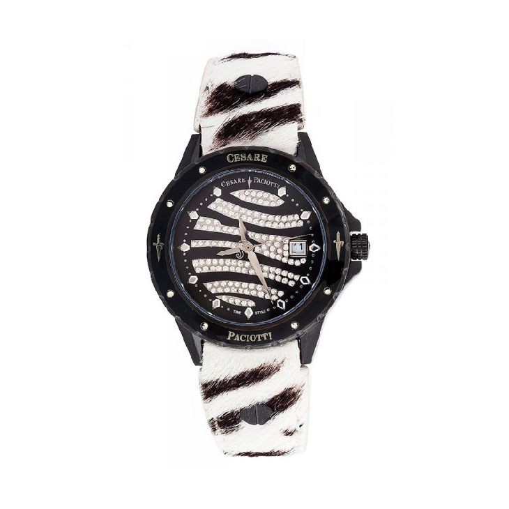 Orologio Donna Solo Tempo Cesare Paciotti TSSW029 Quadrante Zebrato Cinturino in Pelle