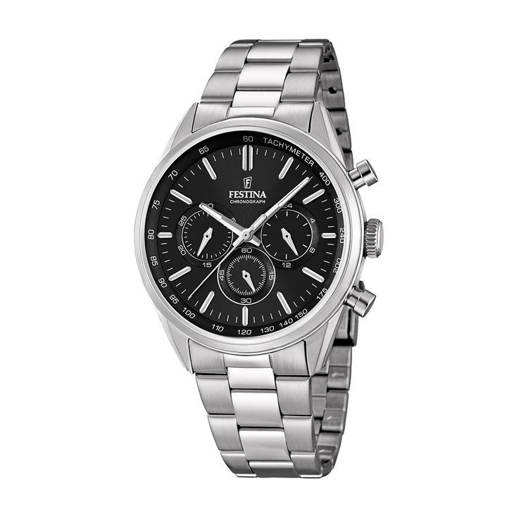 Orologio Cronografo Uomo FESTINA F16820/4 in Acciaio con Fondo Nero
