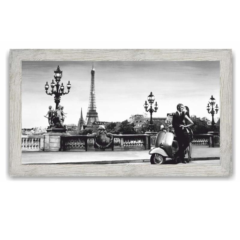 Quadro Rettangolare Moderno Parigi Torre Eiffel Vespa Arte Mania AT311