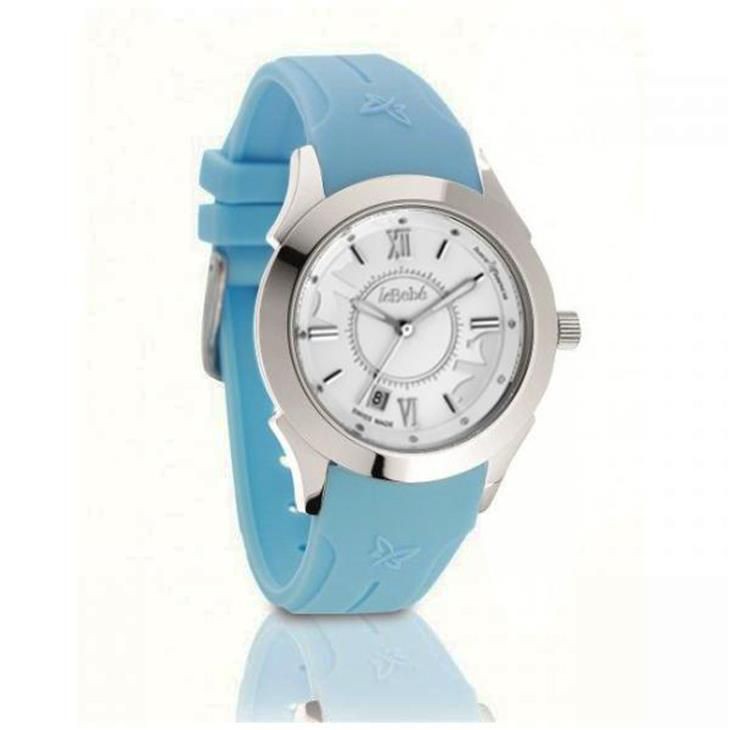 Orologio Solo Tempo Donna Le Bebè Olb381 Cinturino Silicone Celeste