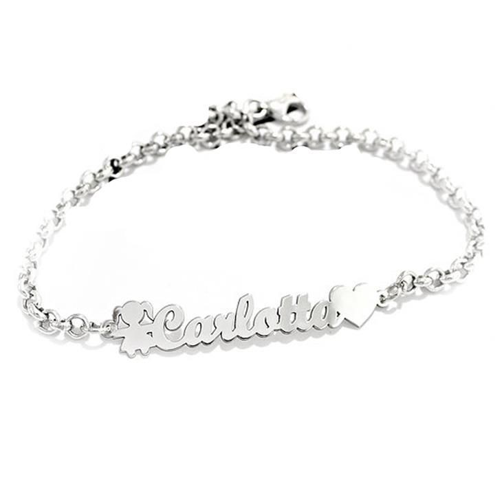 Bracciale In Argento 925 Personalizzato Bimba Nome