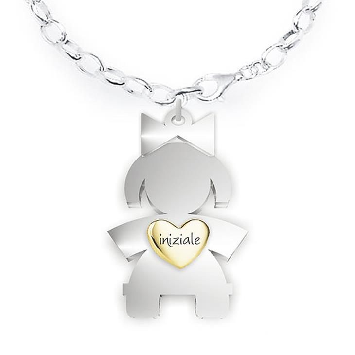 Collana In Argento 925 Personalizzata Babygold Love Bimba