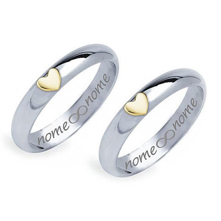 Fedine Personalizzate In Argento 925 Gold Love