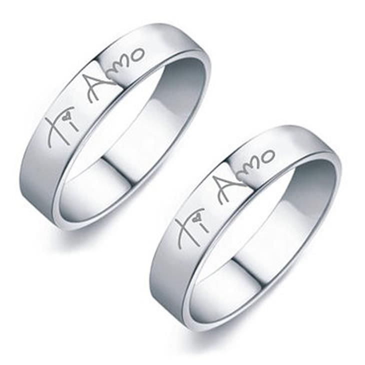 Fedine Personalizzate In Argento 925 Ti Amo