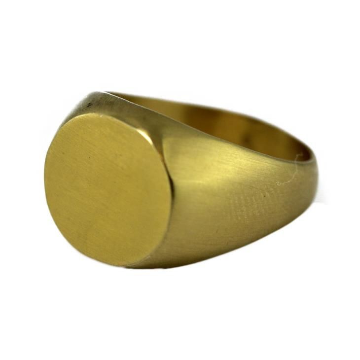 Anello In Acciaio Colore Oro Moreman Anlsc2 Con Forma Tonda Liscia *Incisione Su Richiesta*