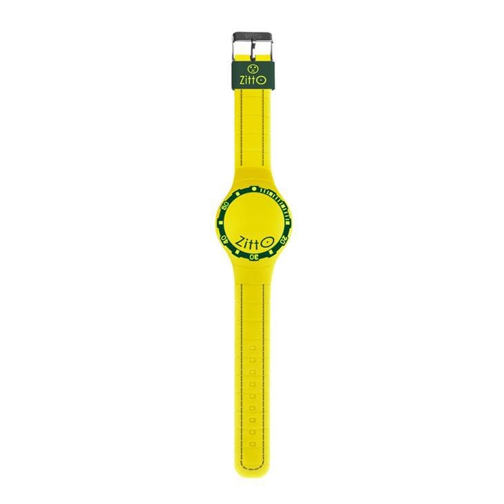 Orologio Led Solo Tempo Zitto Squba Mini Cassa E Cinturino Silicone Giallo