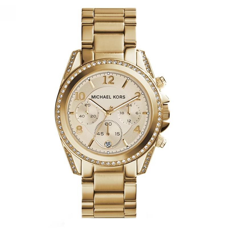 OROLOGIO UNISEX CRONOGRAFO MICHAEL KORS MK5166 IN ACCIAIO DORATO CON DATARIO