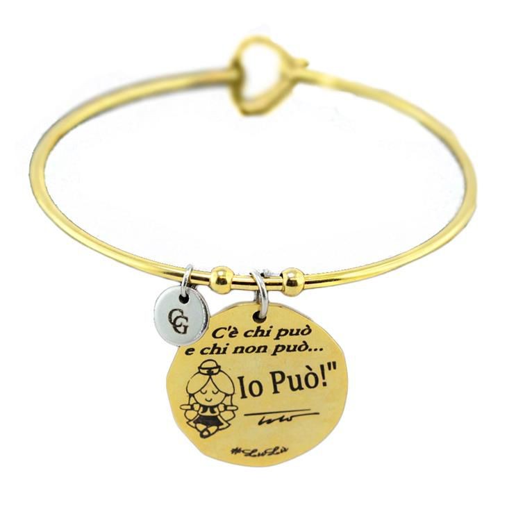 Bracciale Rigido Capritaly In Acciaio Pvd Oro - Lulu' La Positiva