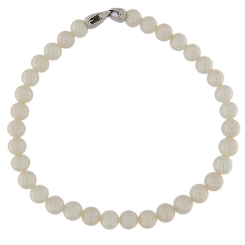 Bracciale donna Iki 100009 in perle con oro bianco 9kt