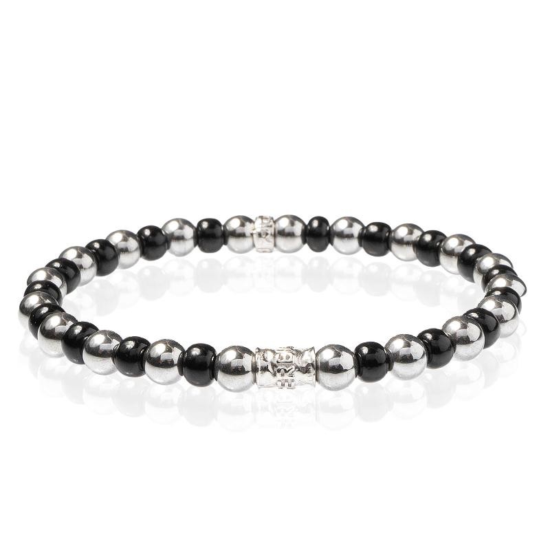 Bracciale Unisex GERBA 622 Elastico con Pietre Naturali e Argento 925