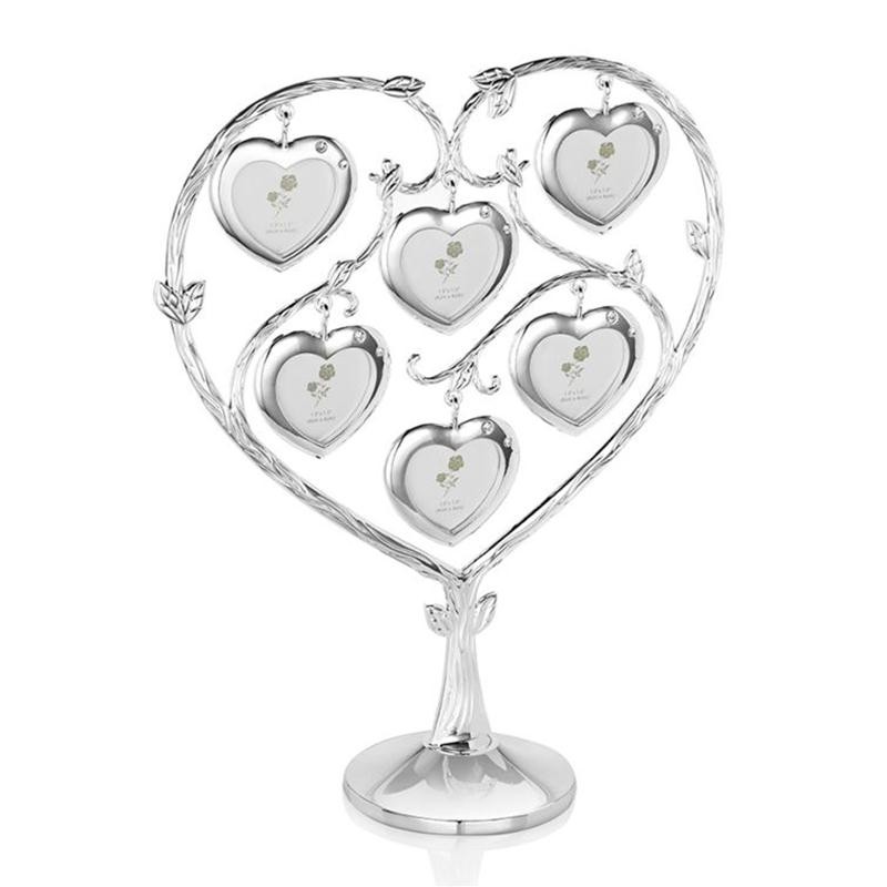 Portafoto OTTAVIANI 25667 in Metallo Argentato con Albero dell' Amore