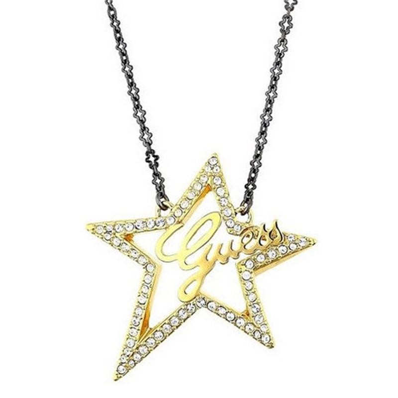 Collana Donna GUESS UBN80109 colore Brunito con Stella Zirconata colore Oro