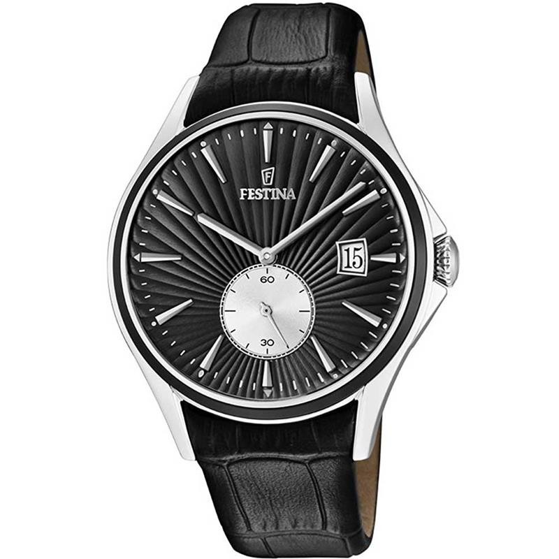 Orologio Uomo Solo Tempo Festina F16980 4 Cinturino Pelle colore Nero Datario