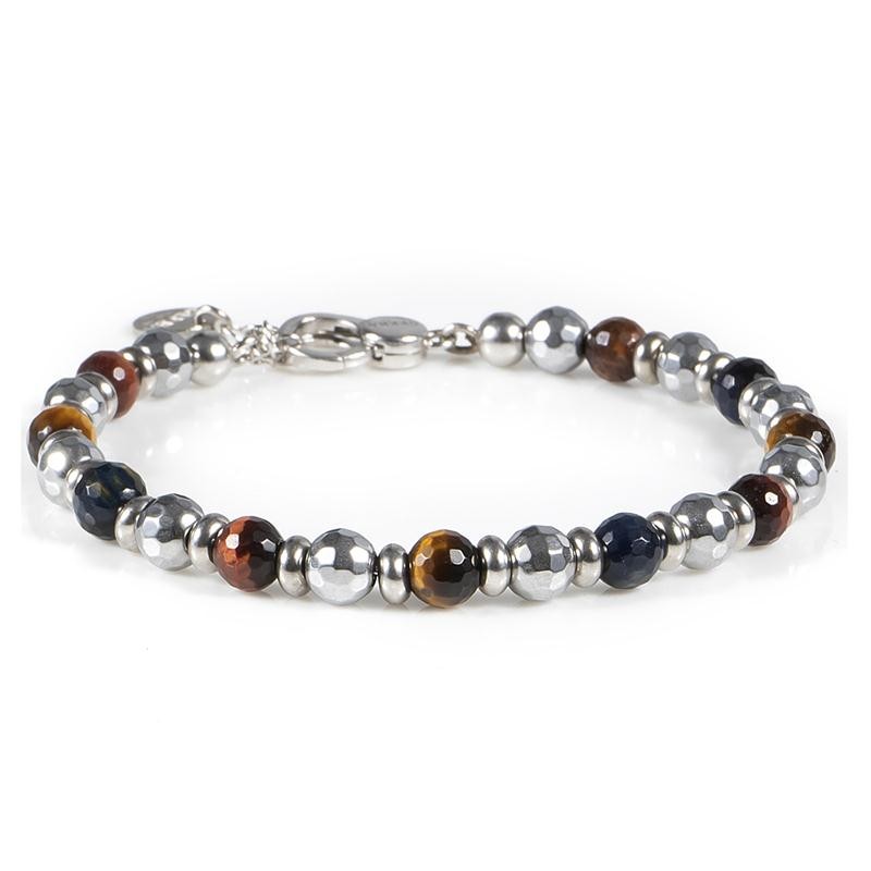 Bracciale Uomo GERBA ALLEN 614 in Argento 925 e Pietre Naturali 