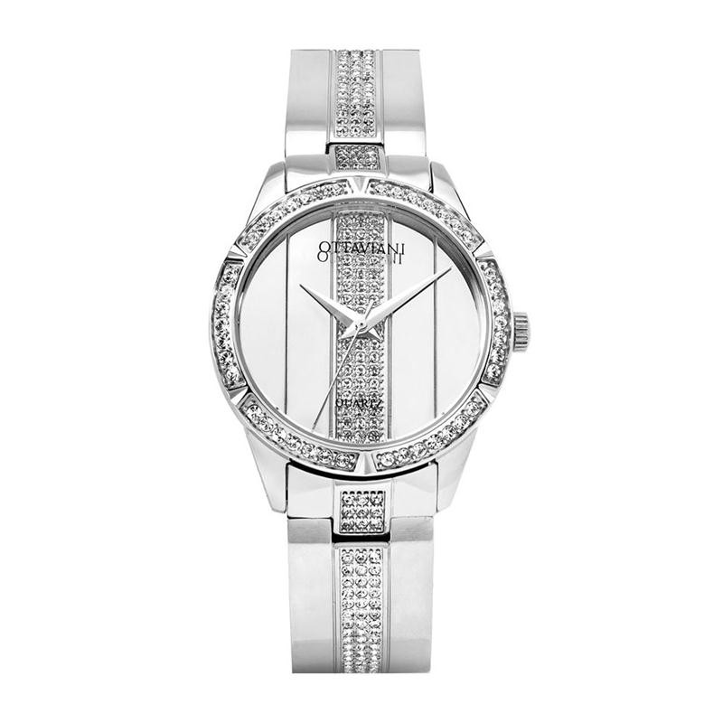 OROLOGIO DONNA SOLO TEMPO OTTAVIANI 15377 IN ACCIAIO CON CRISTALLI