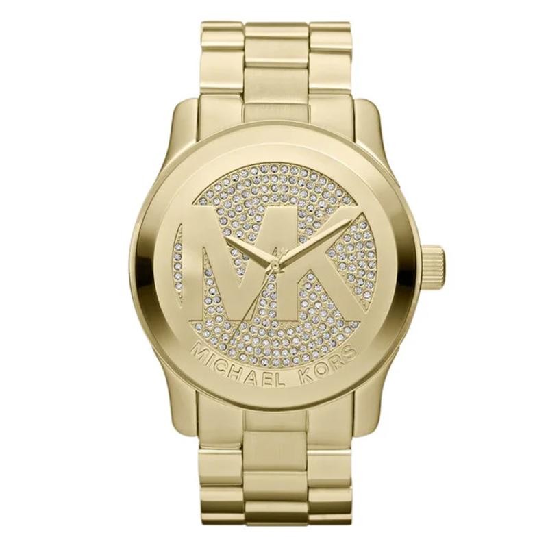 Orologio Unisex Solo Tempo Michael Kors MK5706 In Acciaio Dorato con Pietre