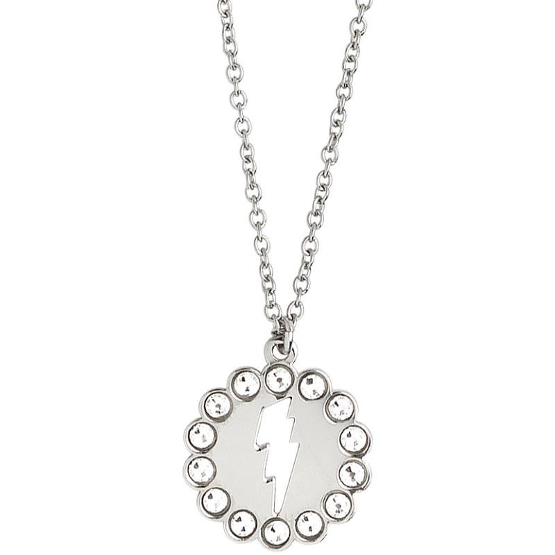 collana donna boccadamo PI-GR29 in acciaio con fulmine pendente con cristalli