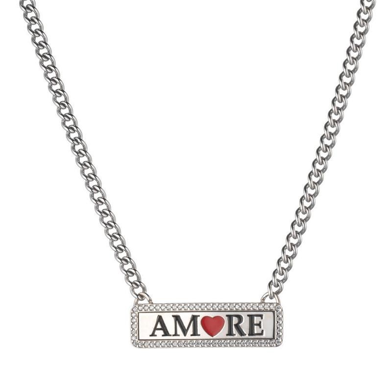 Collana Donna LE SCRITTE CLLSC26 in Argento 925 Rodiato con Scritta Amore