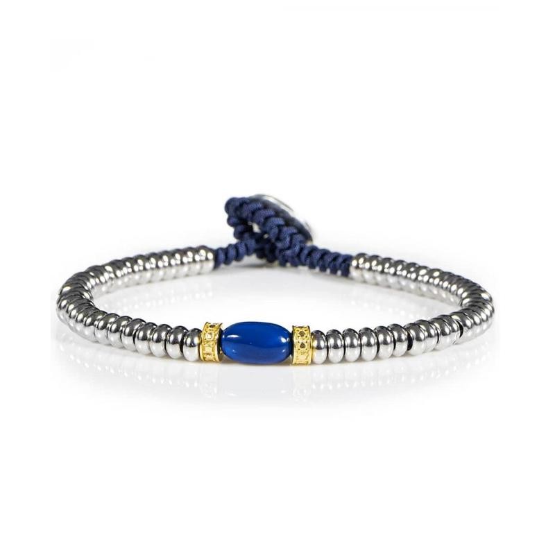 Bracciale Baby Poliestere GERBA MON AMOUR 07 con Anelli Argento 925