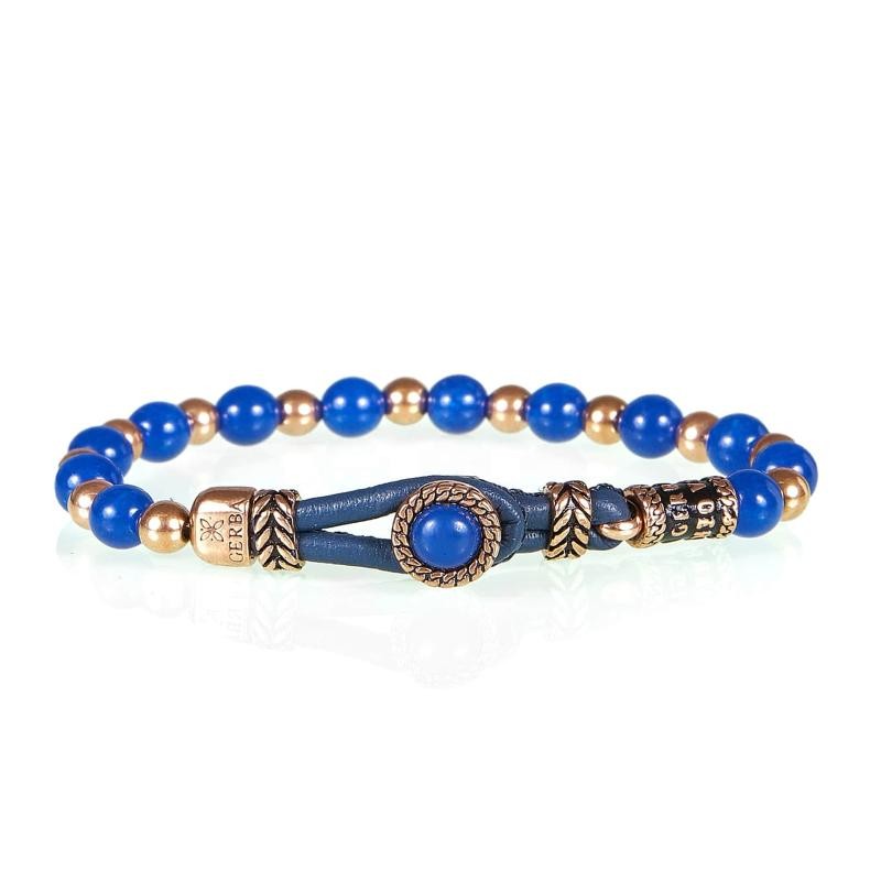 Bracciale Donna Cordoncino GERBA LAB056 in Acciaio e Pietre Naturali