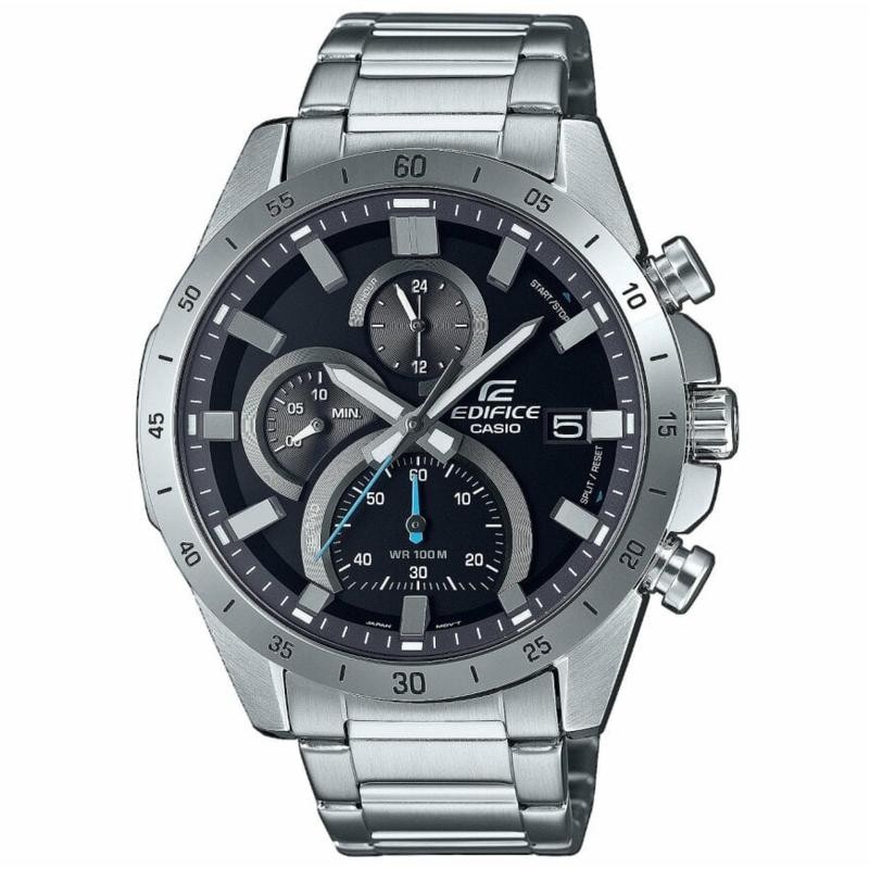 Orologio Uomo Cronografo Casio Edifice EFR-571D-1AVUEF Quadrante Nero Cinturino Acciaio Datario