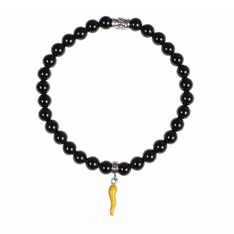 Bracciale Unisex GERBA HORN1 con Corno Pietre Naturali e Argento 925
