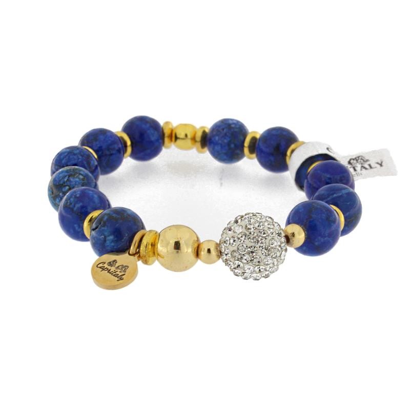 Bracciale da Donna Elastico CAPRITALY DELIGHT STONE 02 con Lapislazzuli Blu