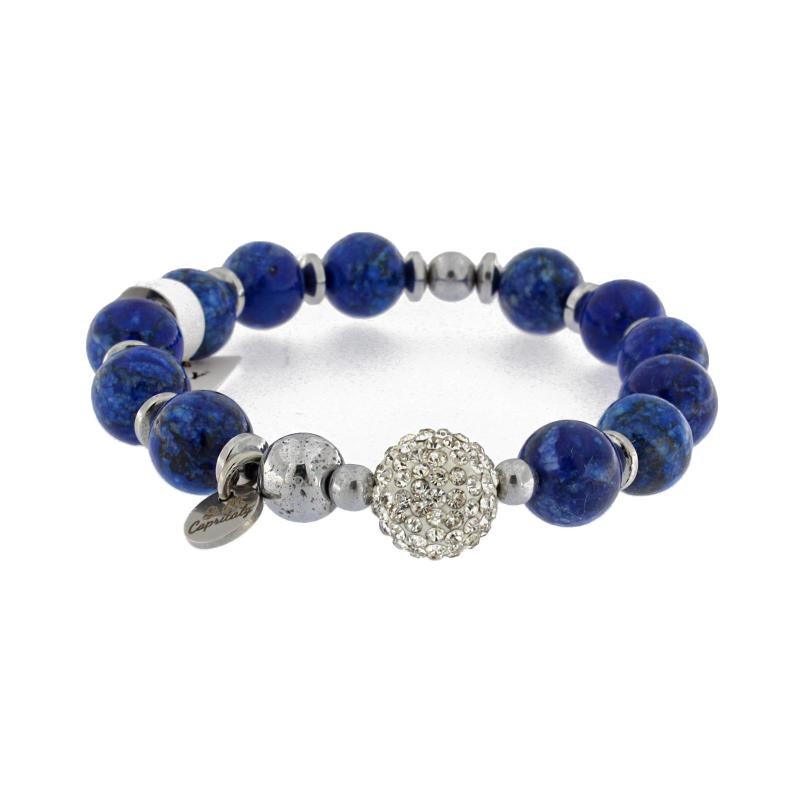 Bracciale da Donna Elastico CAPRITALY DELIGHT STONE 09 con Lapislazzuli Blu