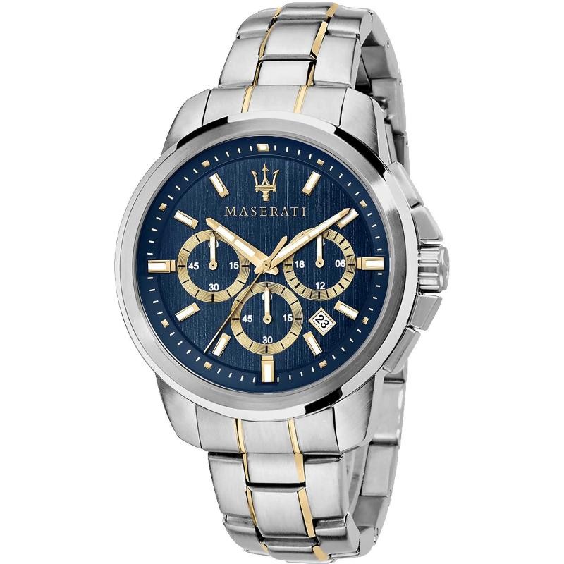 Orologio Uomo Cronografo Maserati R8873621016 Quadrante Blu Cassa Acciaio