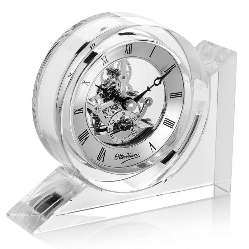 Orologio da tavolo in cristallo 29728 Ottaviani cm.14 1x4 8x12 2