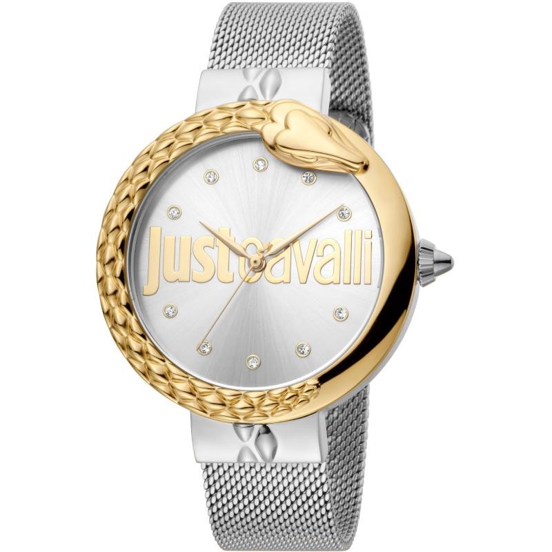orologio donna solo tempo just cavalli JC1L096M0115 cassa acciaio quadrante silver