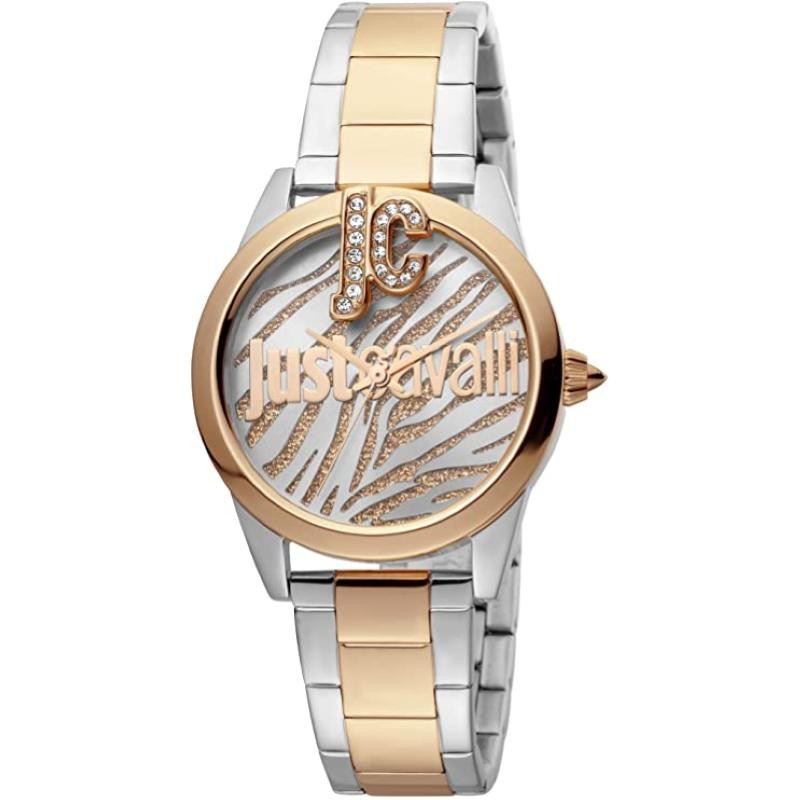 orologio donna solo tempo just cavalli JC1L099M0095 quadrante glitterato