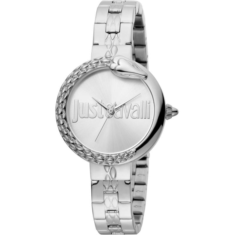 orologio donna solo tempo just cavalli JC1L097M0065 cassa acciaio quadrante bianco