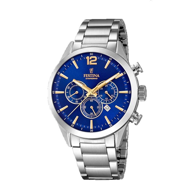 Orologio Uomo Cronografo FESTINA F20343/2 in Acciaio Fondo Blu 