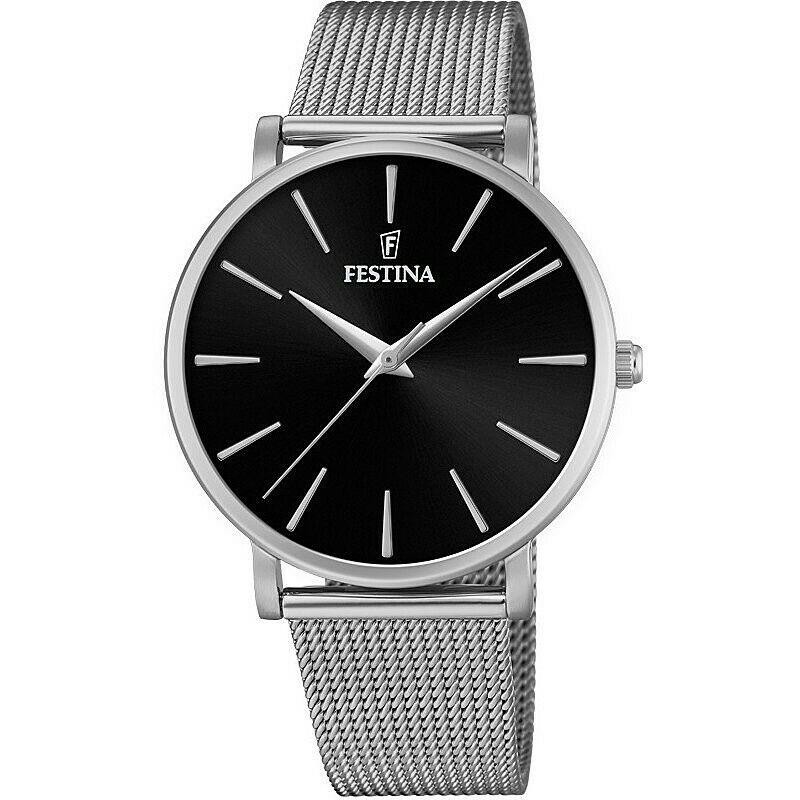 Orologio Donna Solo Tempo FESTINA F20475/4 in Acciaio con Fondo Nero