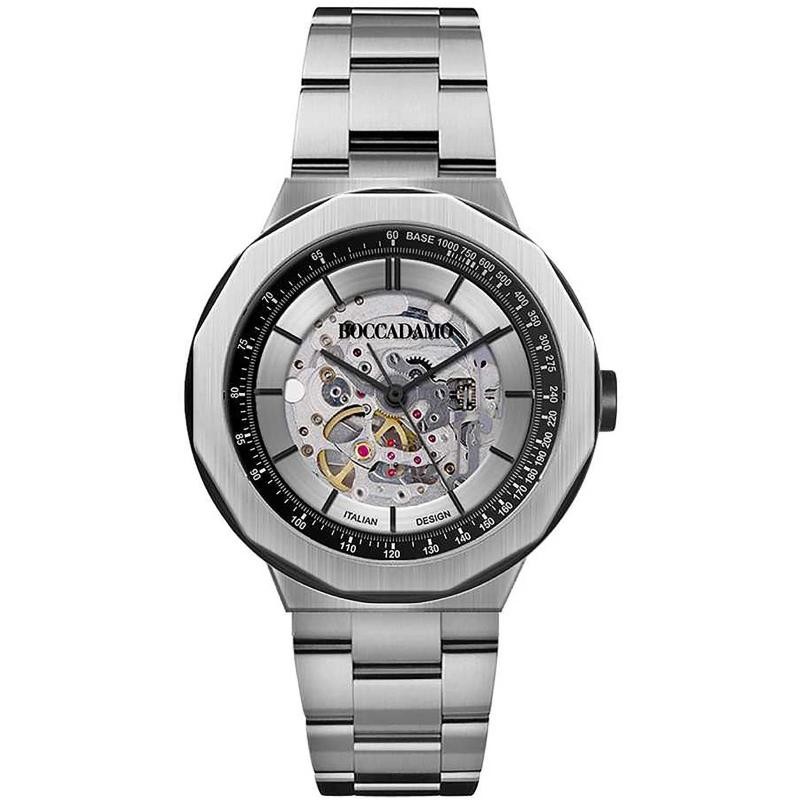 orologio uomo solo tempo boccadamo IC012 cassa acciaio quadrante movimento a vista