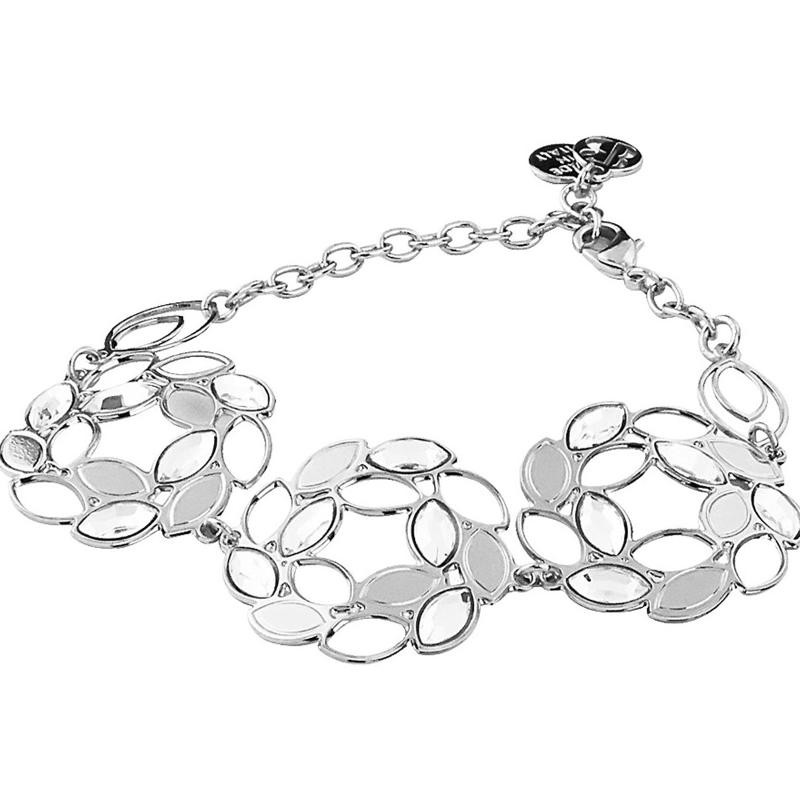 bracciale donna boccadamo XBR749 con elemento a corona di spighe e cristalli swarovski