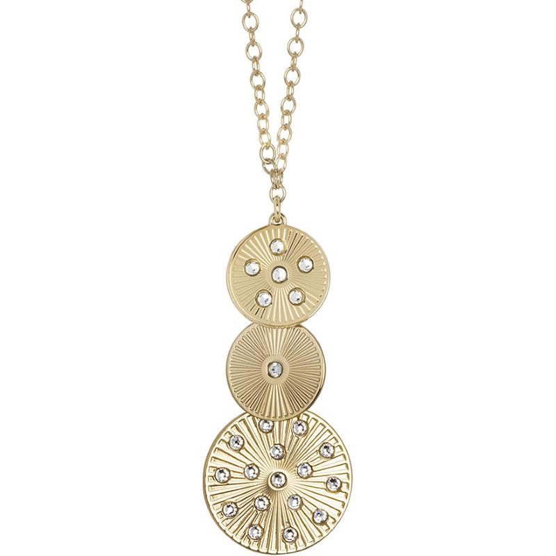 collana donna boccadamo XGR467D con pendente formato da tre moduli circolari a raggi