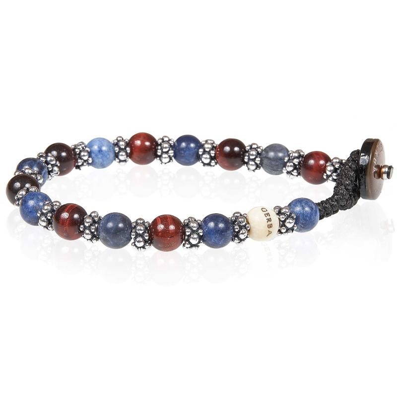 Bracciale Unisex GERBA 093 con Pietre Naturali e Chiusura Cappio