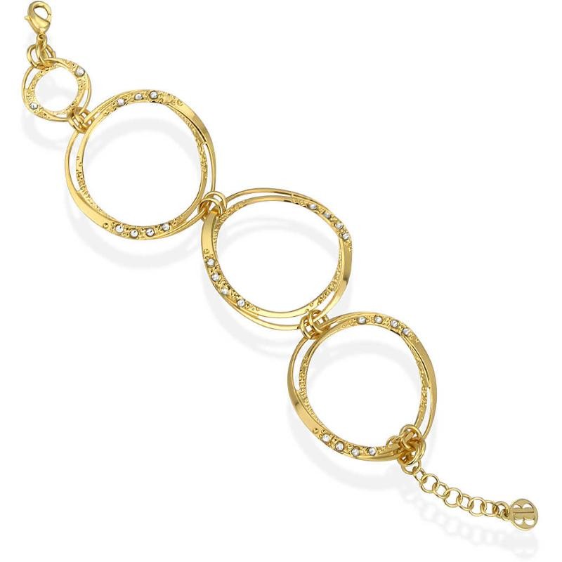 bracciale donna boccadamo XBR892D a moduli circolari grandi e cristalli swarovski
