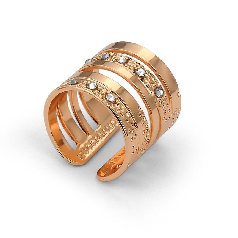 anello donna boccadamo XAN174RS in bronzo placcato oro rosa