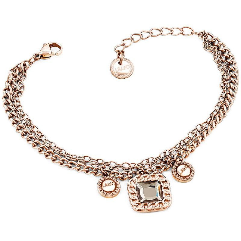 Bracciale da donna LJ1282 di Liu Jo realizzato in acciaio di colore oro rosa