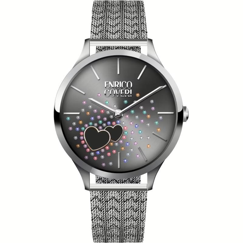 Orologio Donna Solo Tempo ENRICO COVERI ECTC047 in Acciaio con Cuori