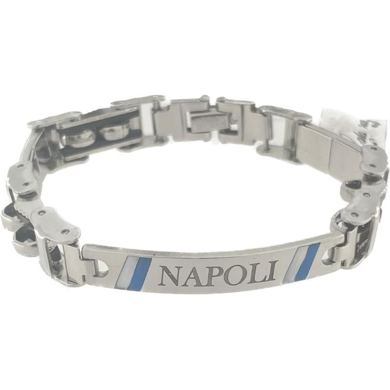 Bracciale Uomo GALASSIA GSBR182 in Acciaio con incisione Napoli